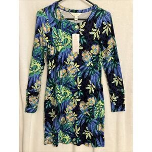 Lilly Pulitzer Ellis Dress Small Floral UPF 50 Long Sleeve Sheath NWT Resort